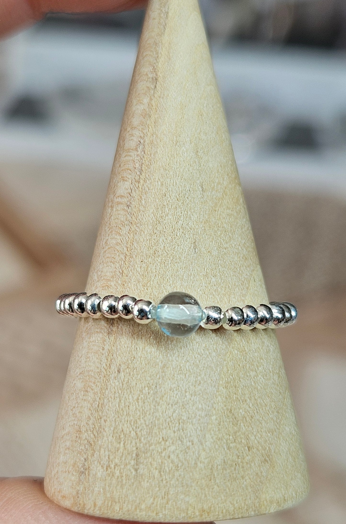 S925 Silver beaded rings