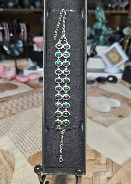 S925 adjustable opal bracelets