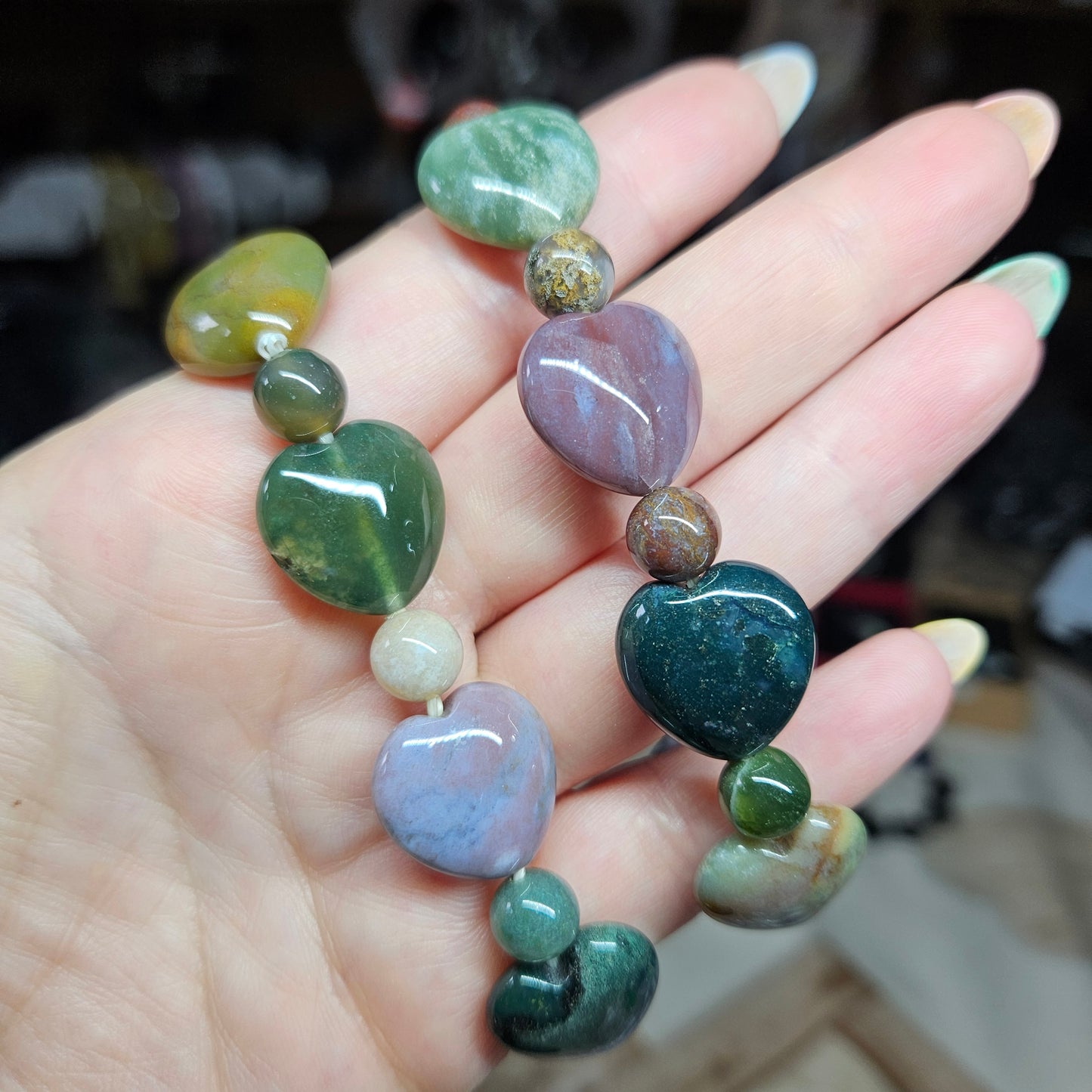 Heart shaped beaded bracelets