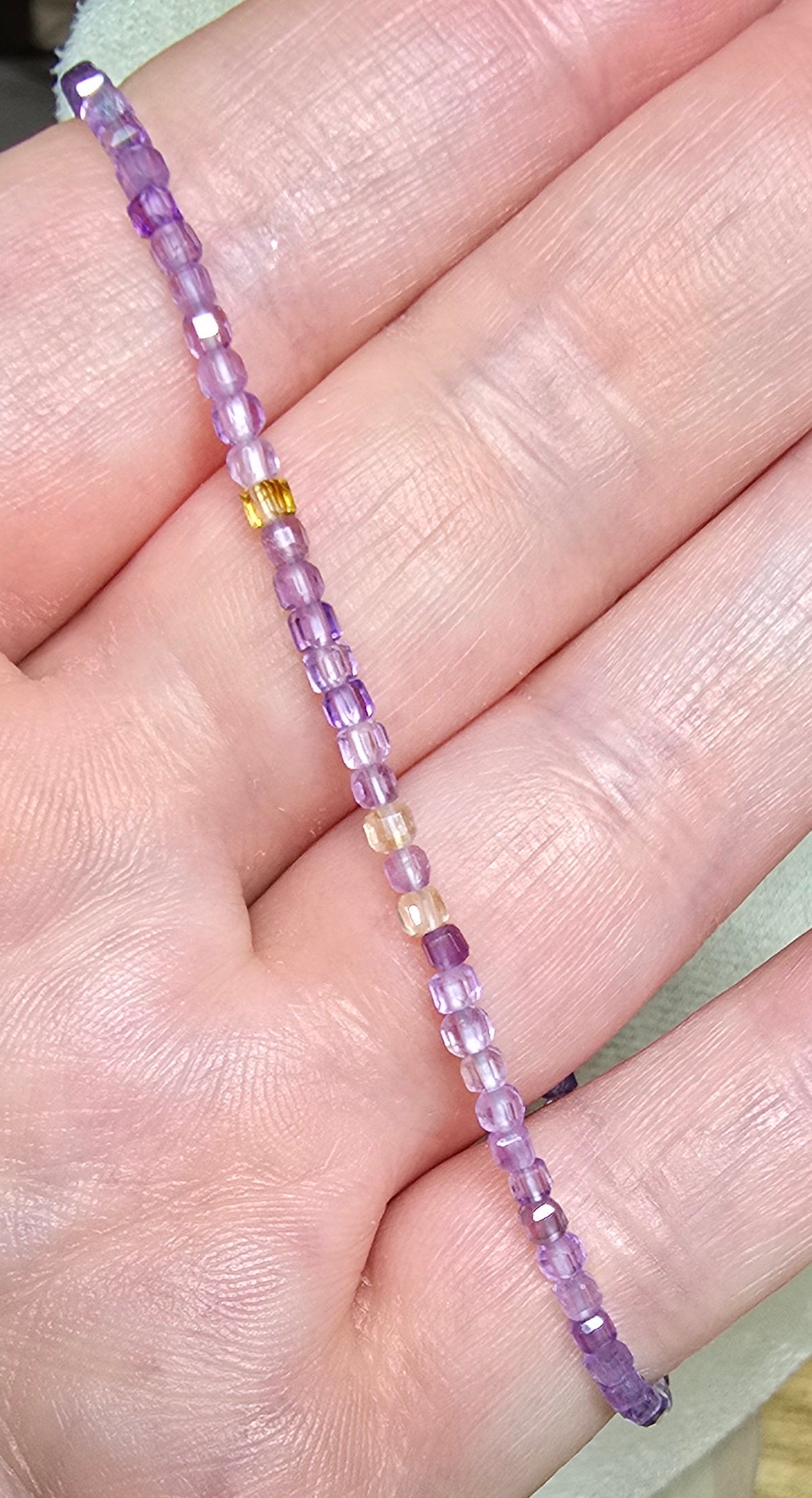 Chokers & Bracelets - Faceted cubes 1.5-2.5mm beads S925