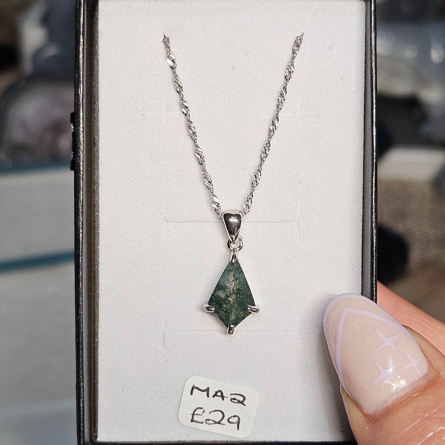 Moss Agate S925 pendants & adjustable rings