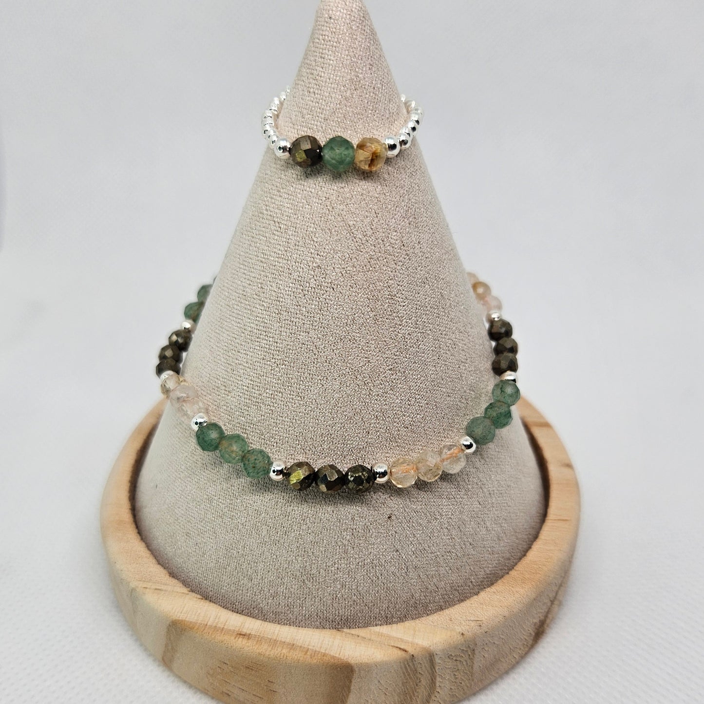 S925 Stretchy bead and crystal bracelets ✨️