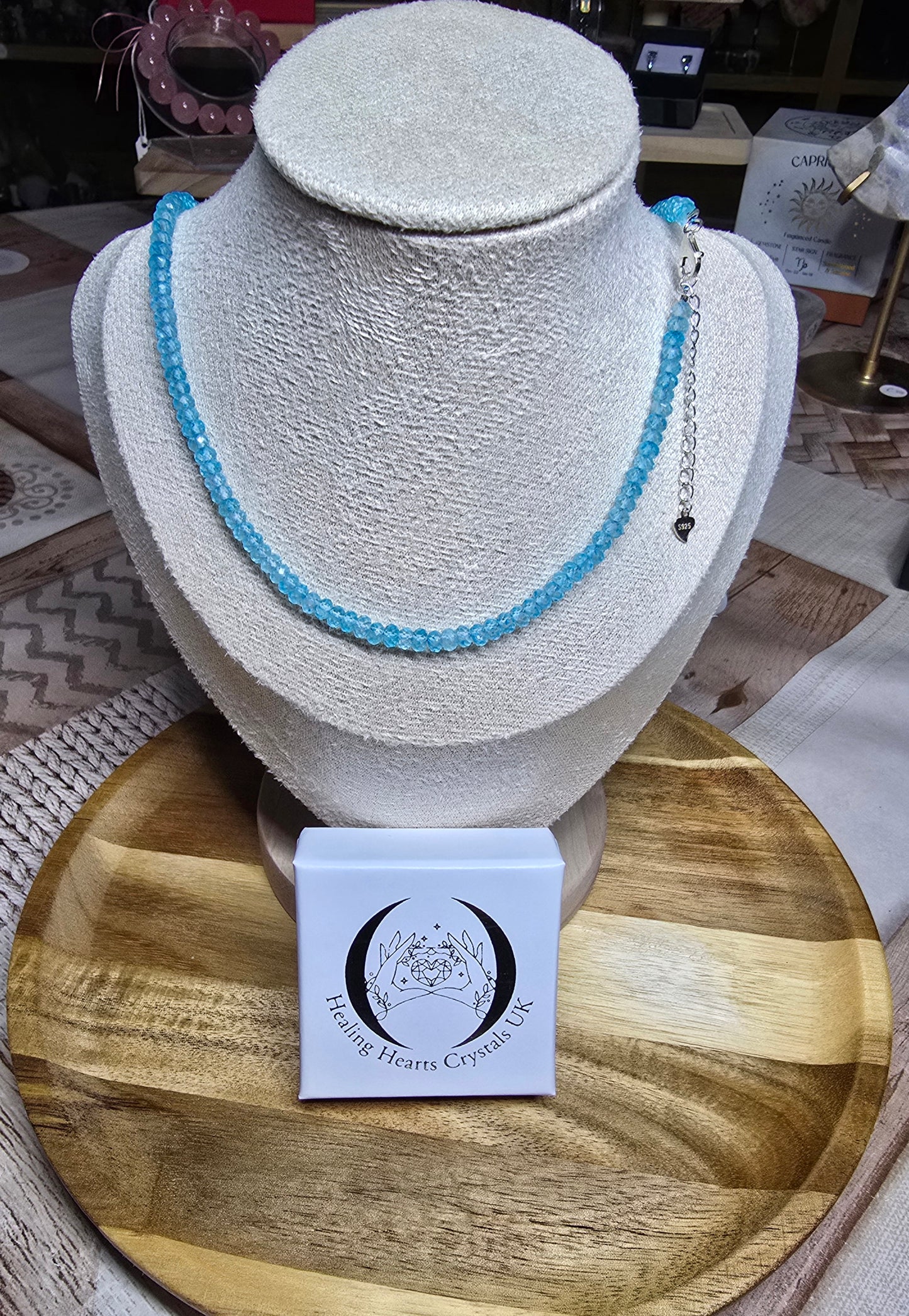Choker & Bracelets - Faceted Donuts 2.5-4mm beads S925