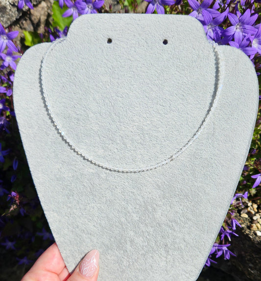 S925 Choker faceted beaded necklace with extendable chain ( 40-45cm )