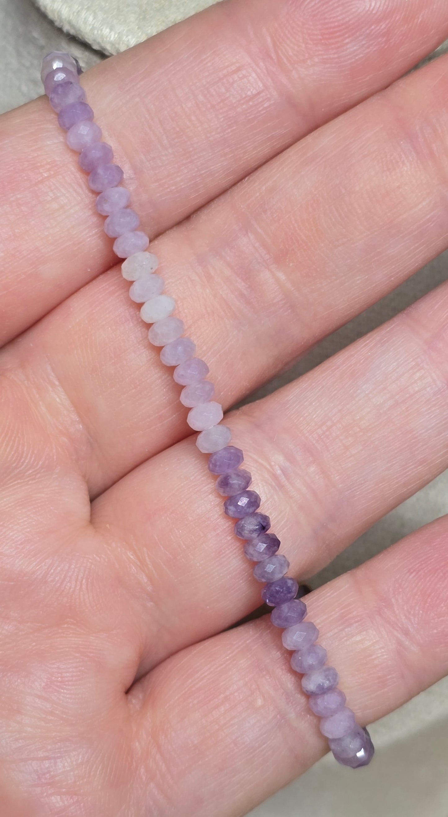 Choker & Bracelets - Faceted Donuts 2.5-4mm beads S925