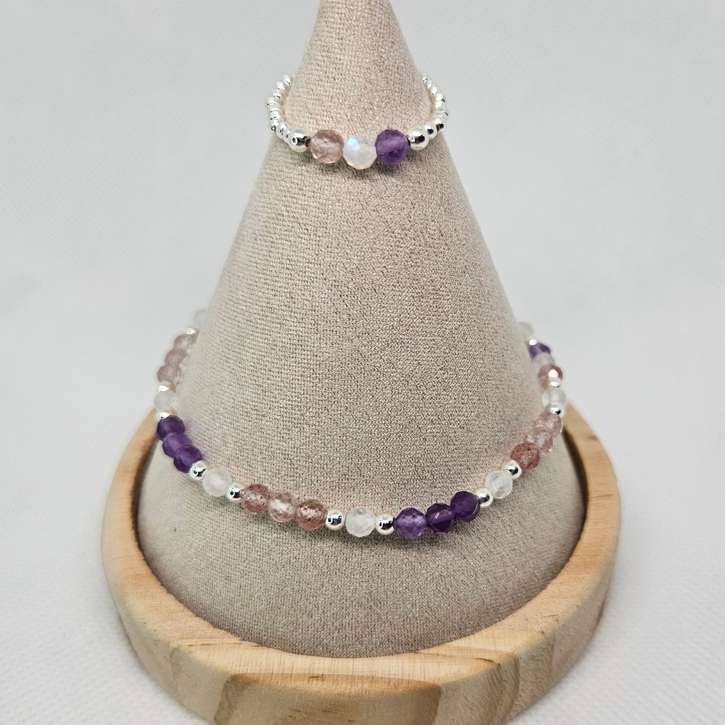 S925 Stretchy bead and crystal bracelets ✨️