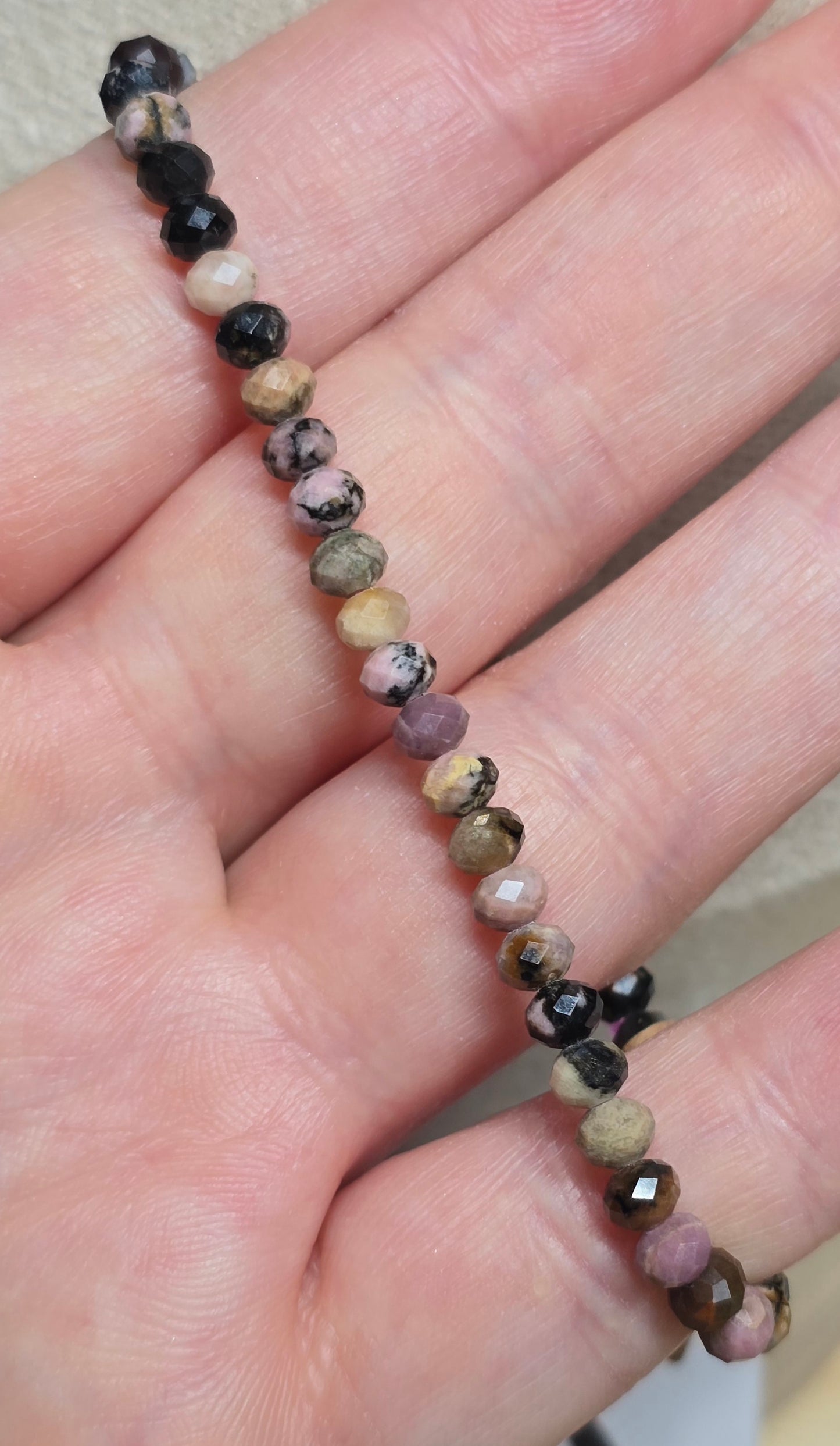 Choker & Bracelets - Faceted Donuts 2.5-4mm beads S925