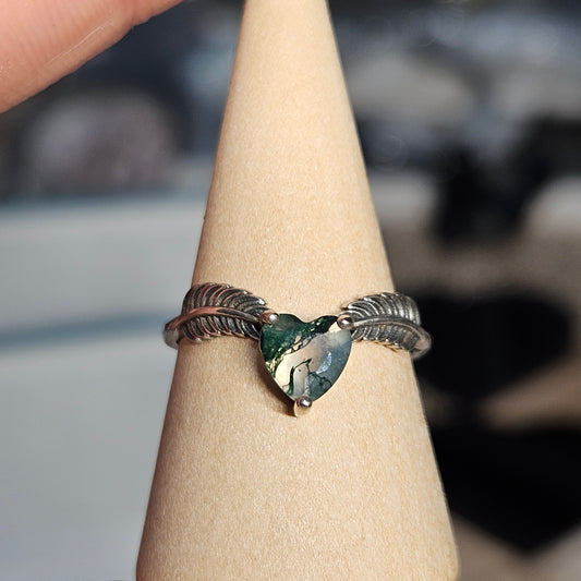 Moss Agate S925 pendants & adjustable rings