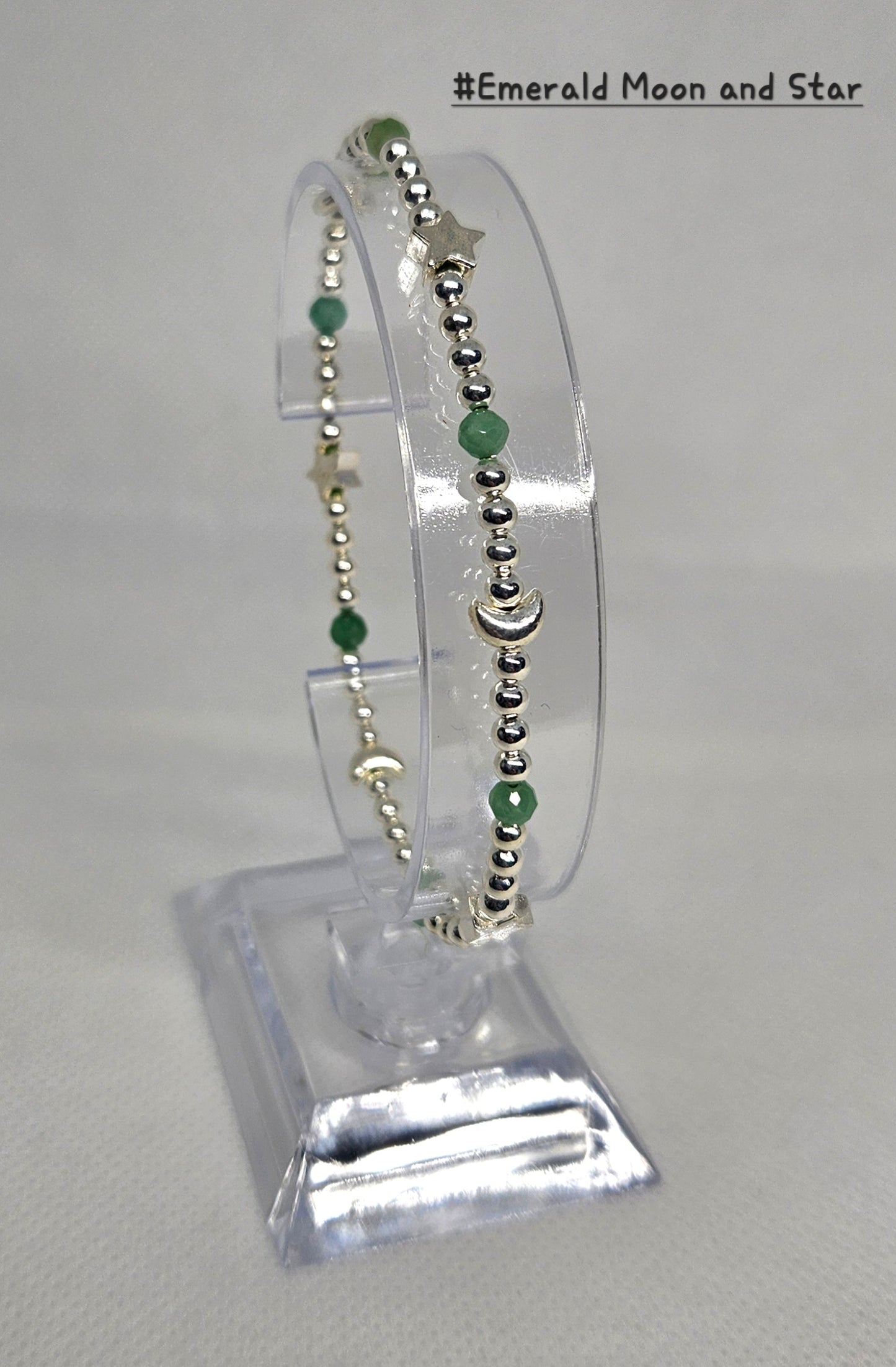 S925 Stretchy bead and crystal bracelets ✨️