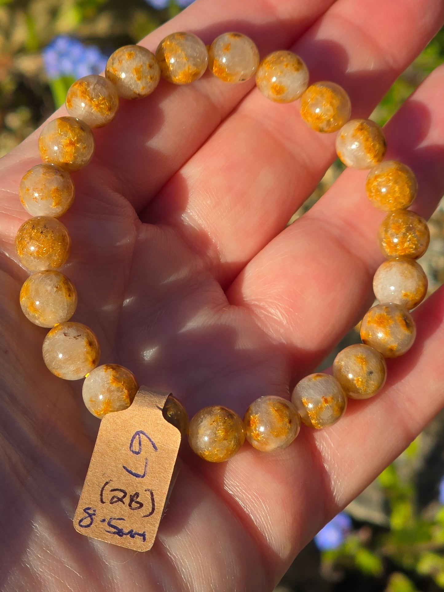 A Gorgeous bracelet in Sunflower Rutile  8 - 8.5mm beads 🌻💛🧡