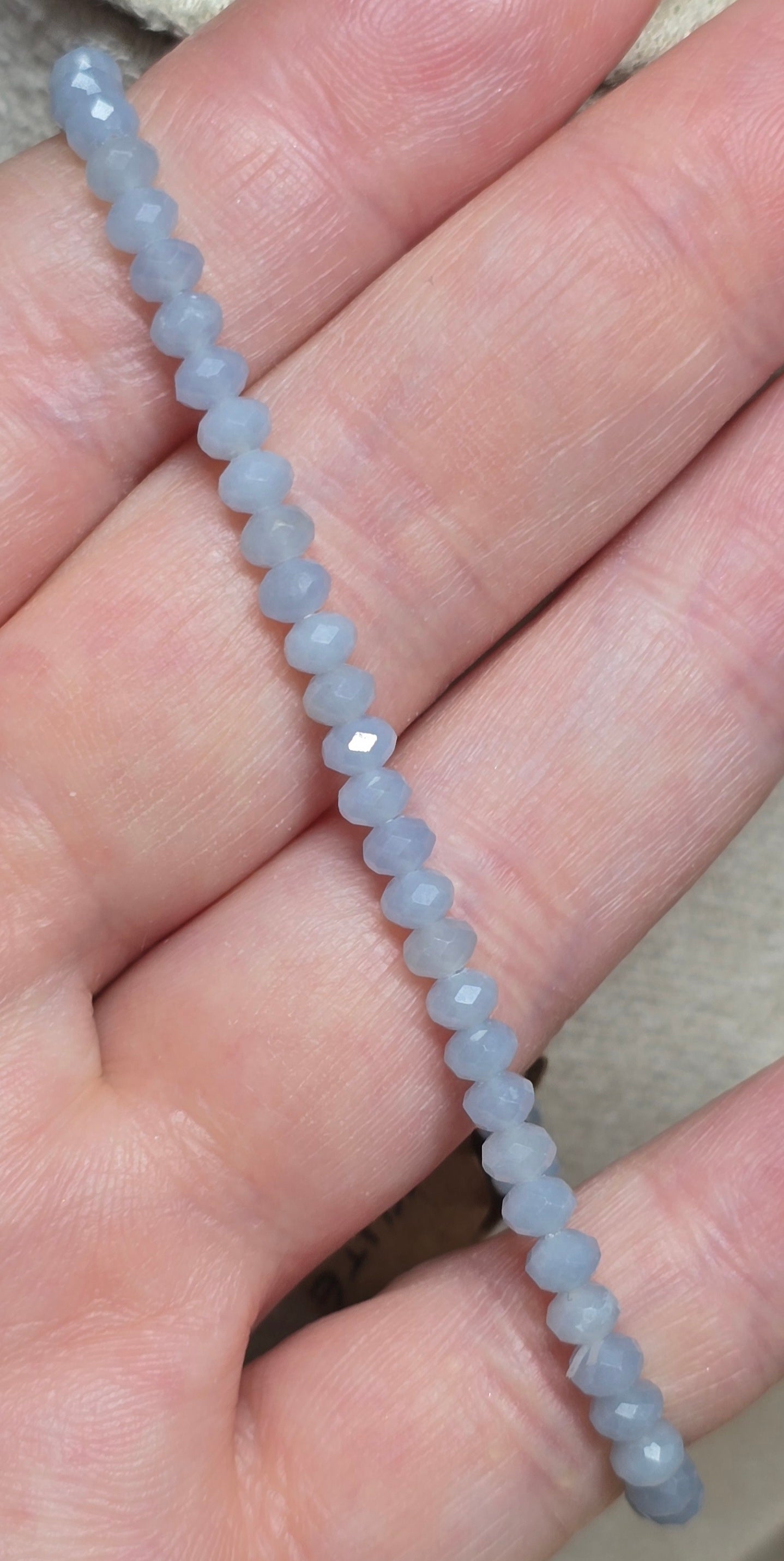 Choker & Bracelets - Faceted Donuts 2.5-4mm beads S925