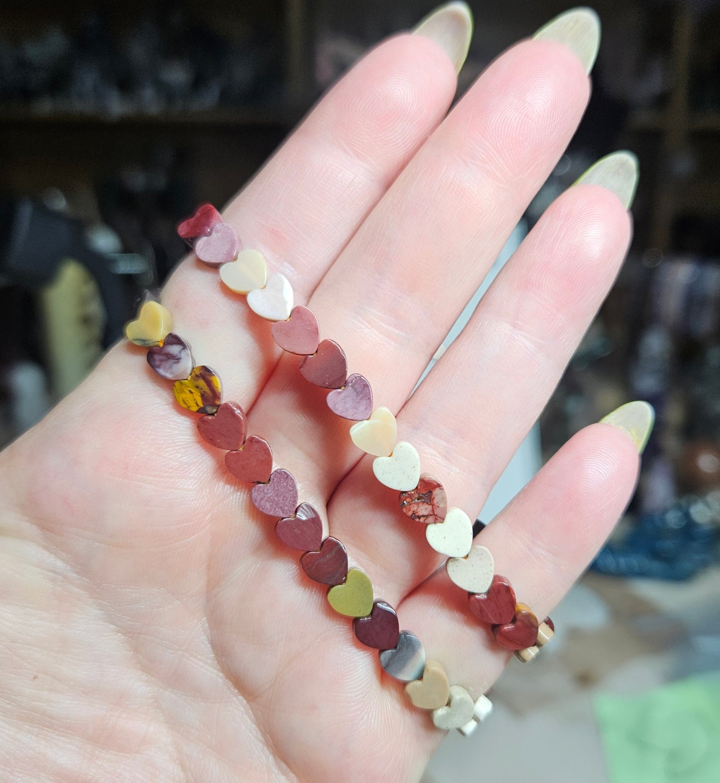 Heart shaped beaded bracelets