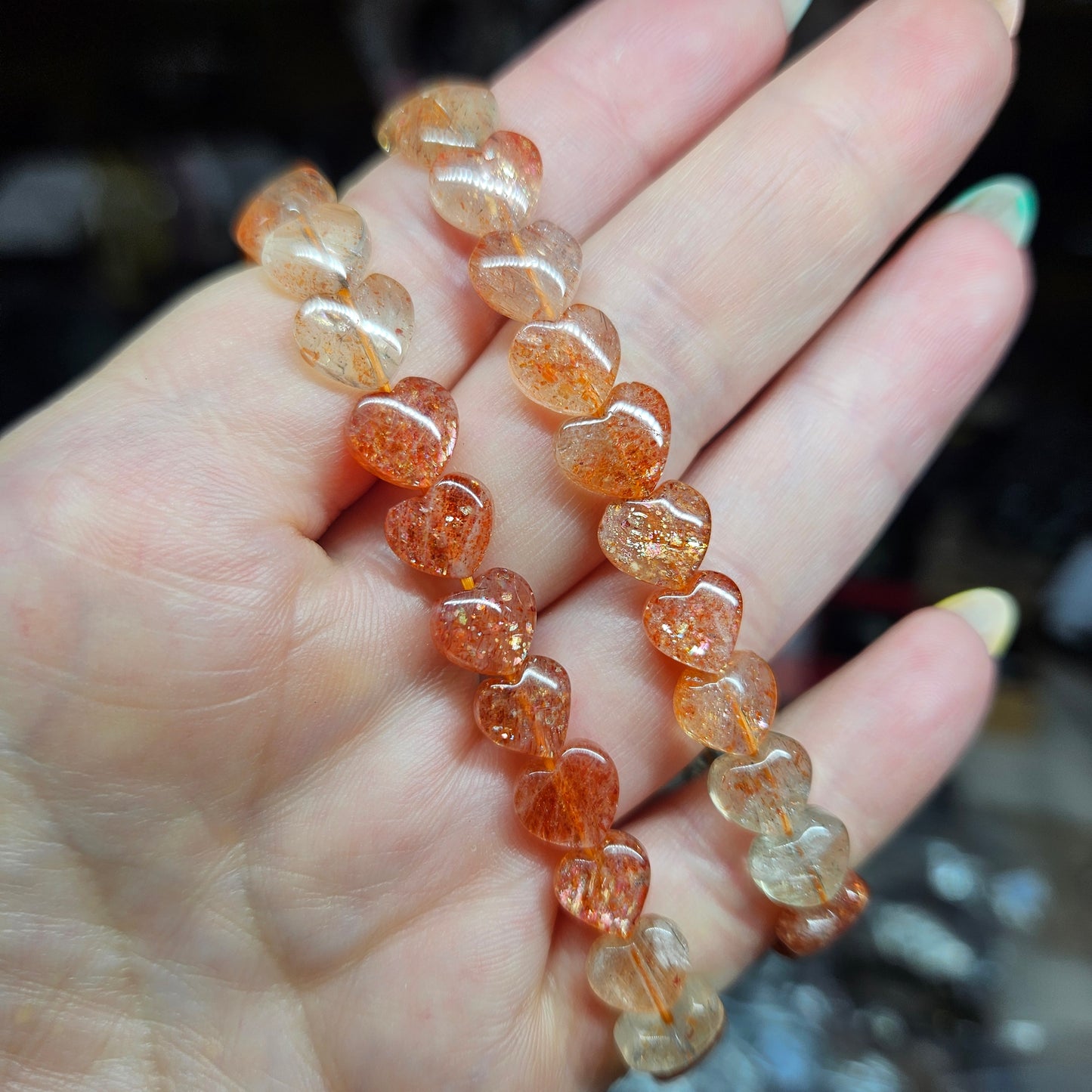 Heart shaped beaded bracelets