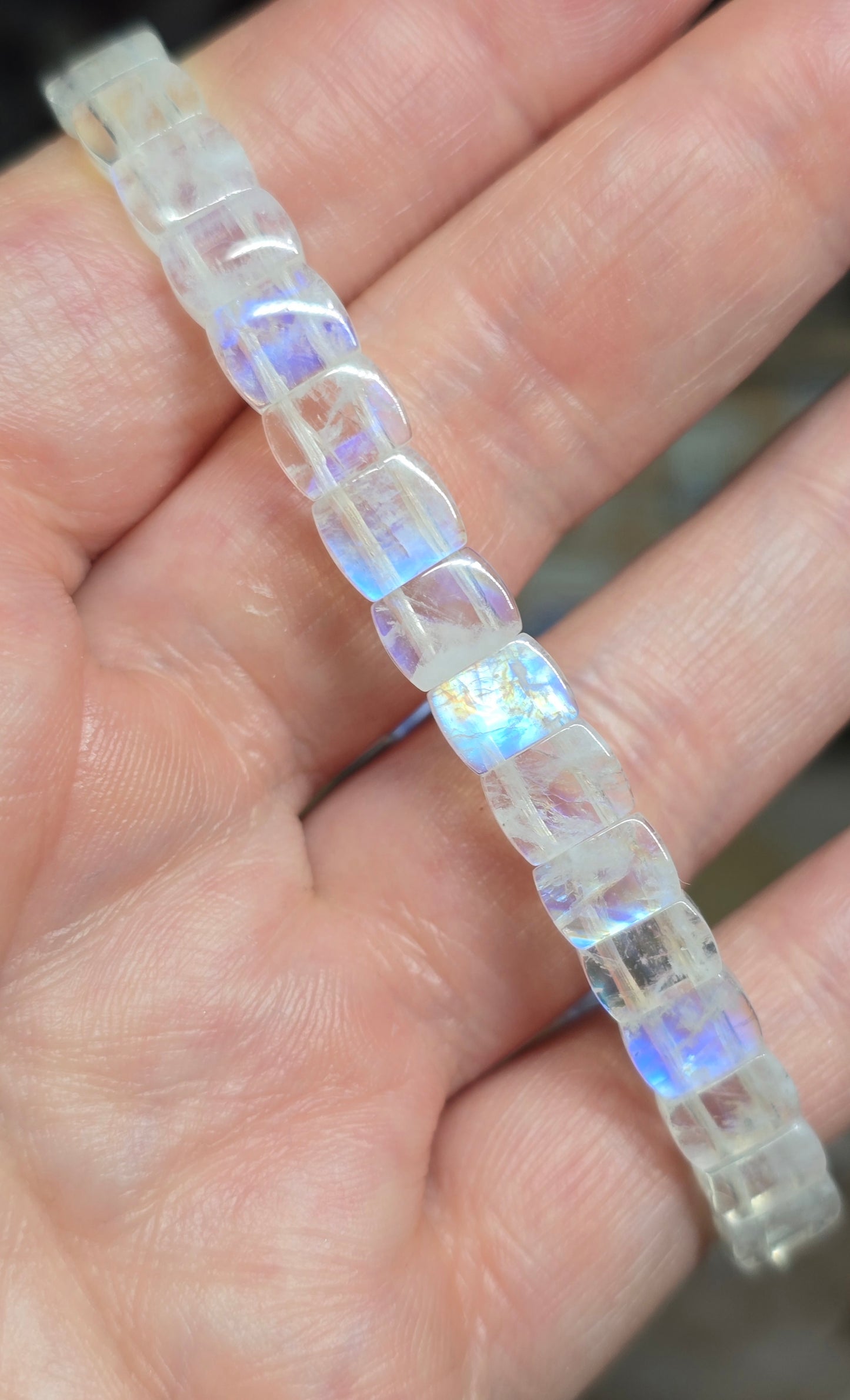Rainbow Moonstone Rings and bracelets 🤍🌈