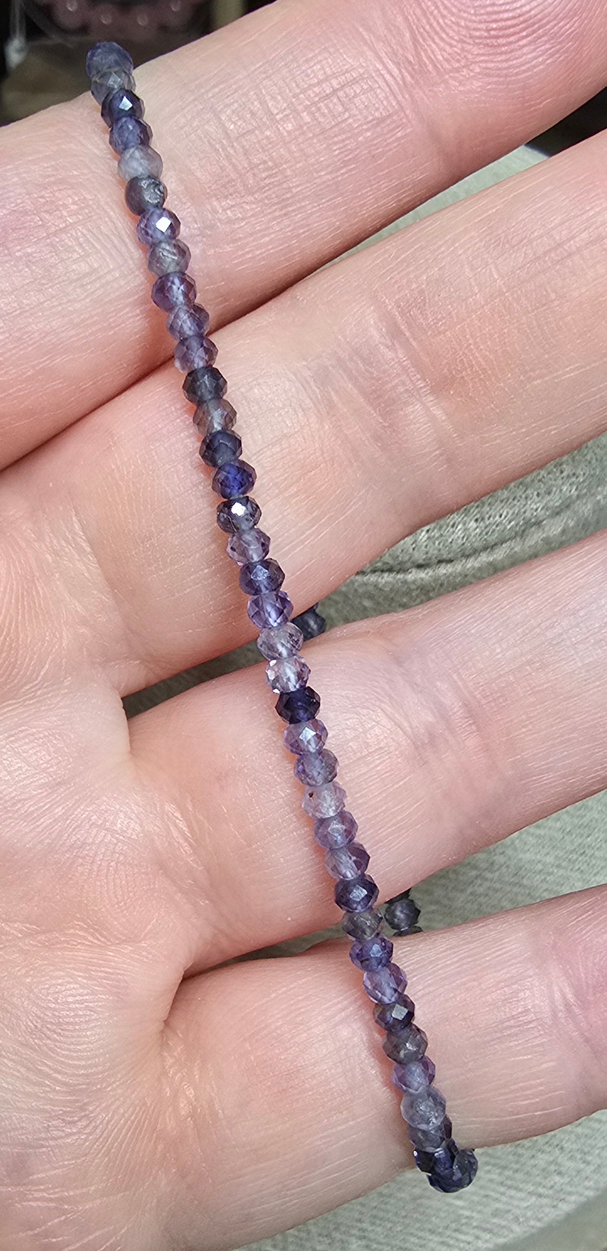 Choker & Bracelets - Faceted Donuts 2.5-4mm beads S925