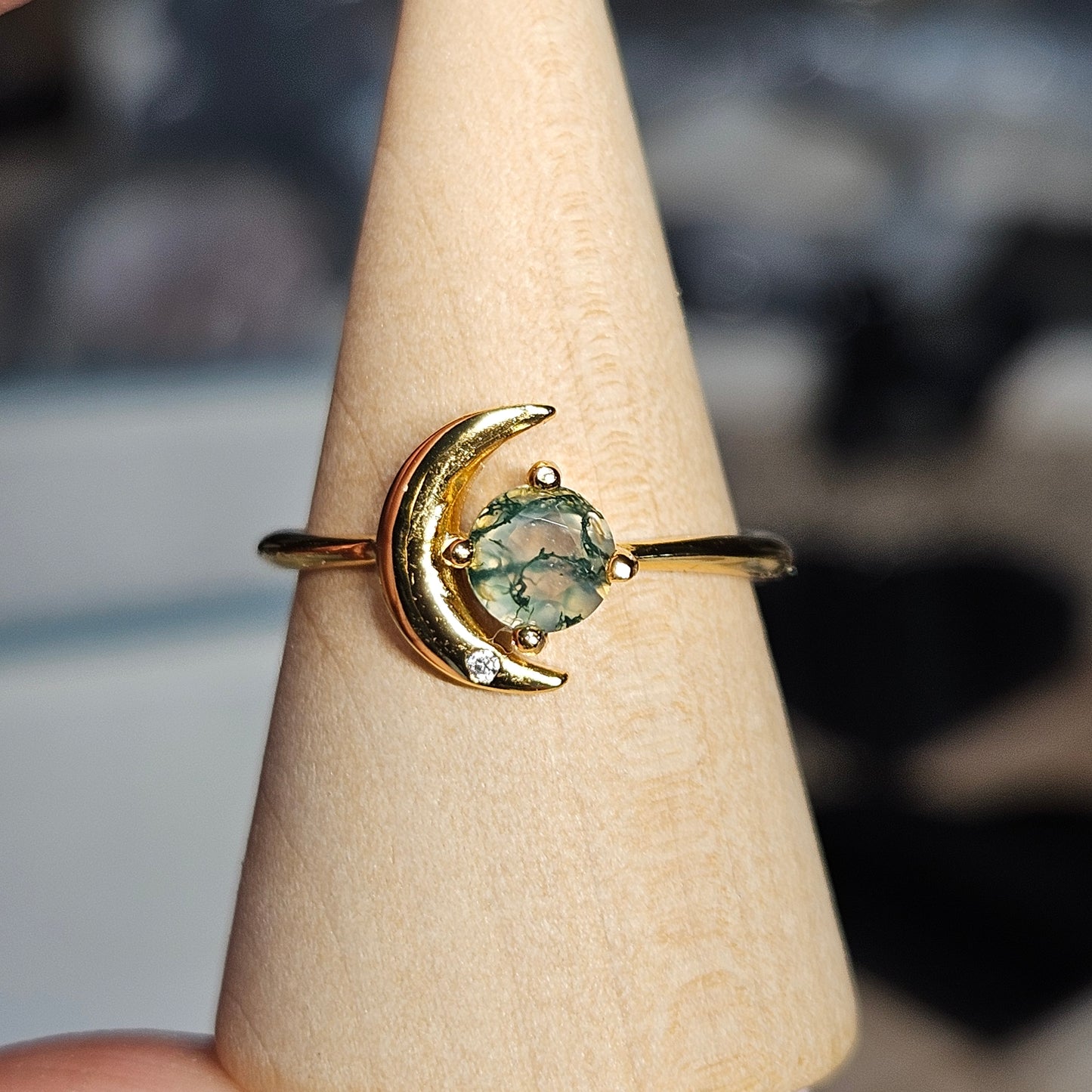 Moss Agate S925 pendants & adjustable rings