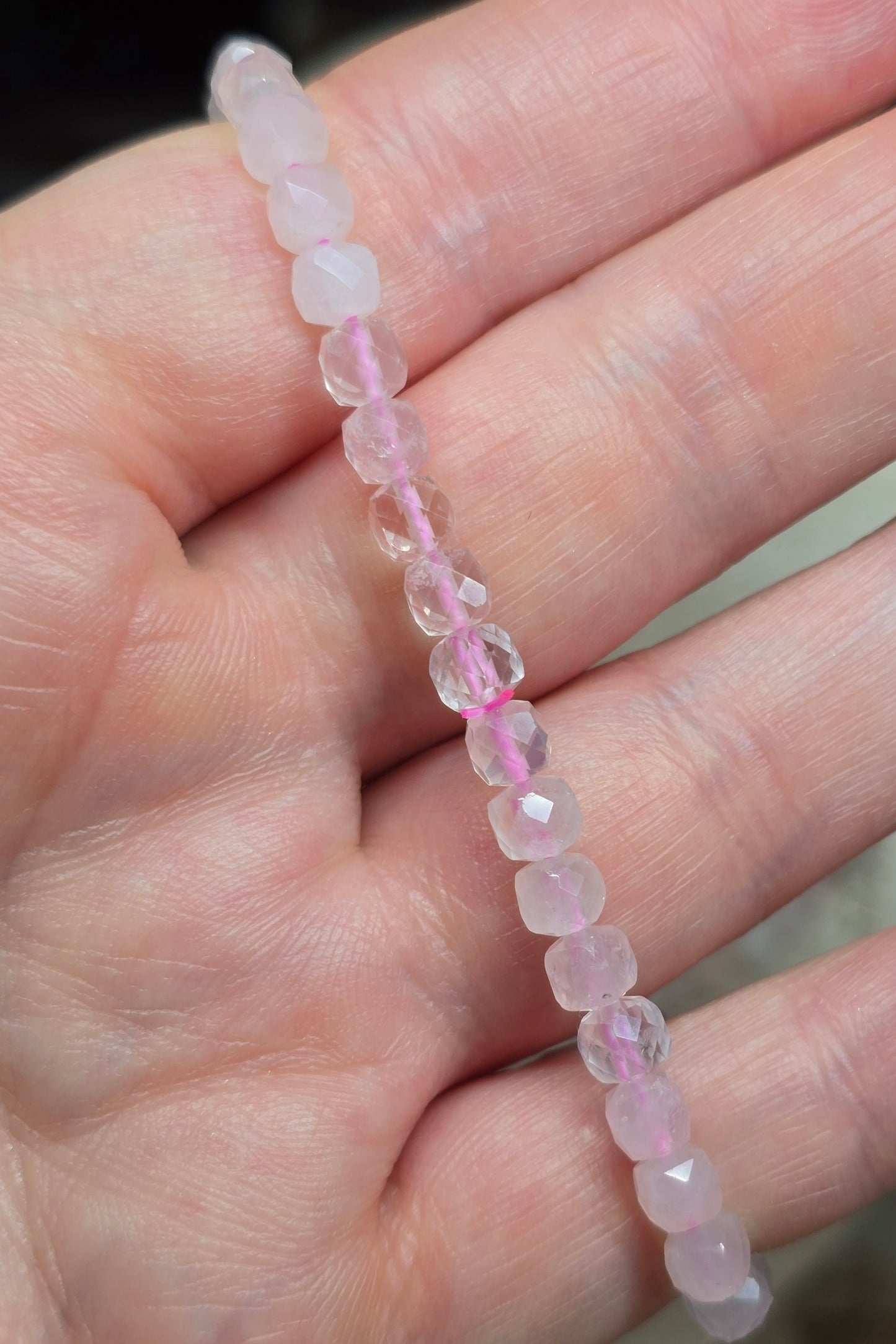 Chokers & bracelets - Faceted cubes 3-4mm bead S925