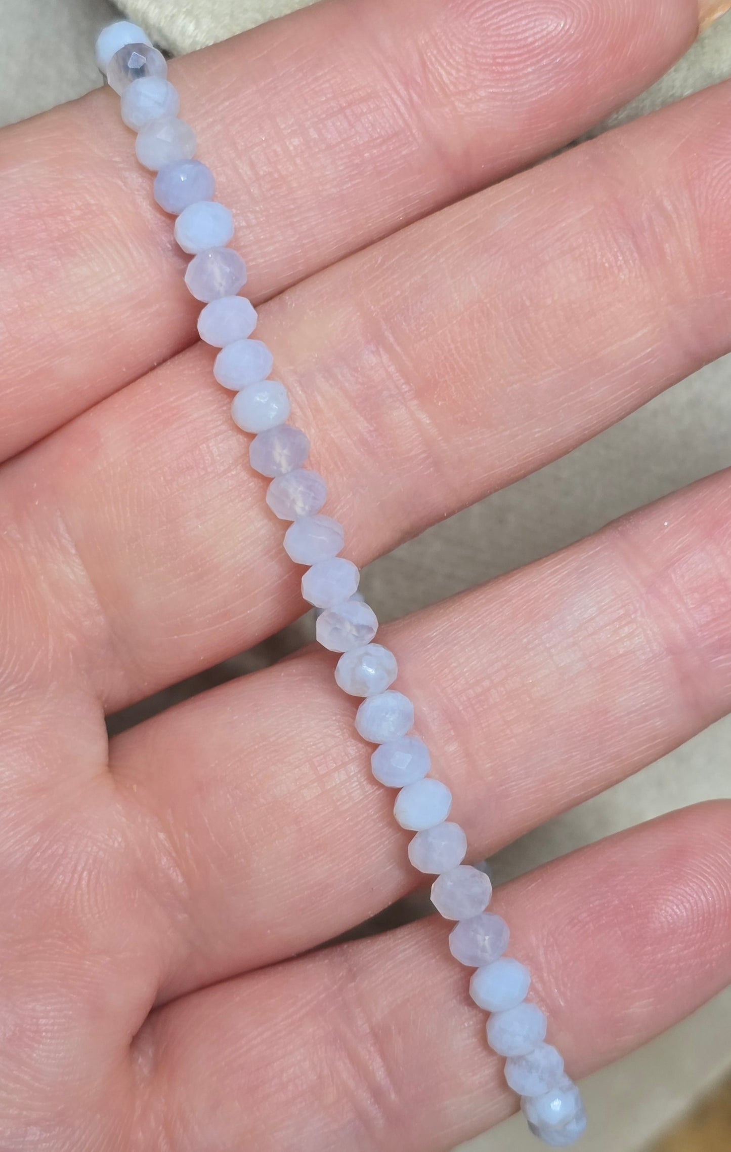 Choker & Bracelets - Faceted Donuts 2.5-4mm beads S925