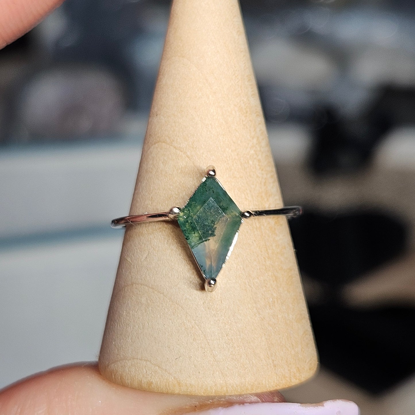 Moss Agate S925 pendants & adjustable rings